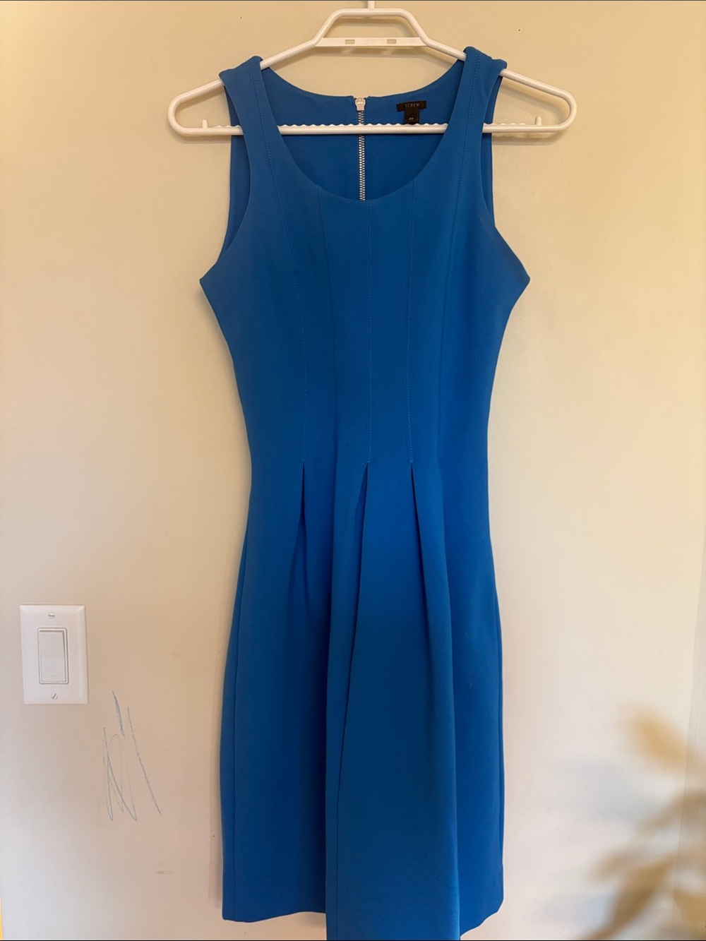 Jcrew Sleeveless Bright Blue A-Line Dress